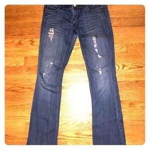 Express jeans size 2 w/ leopard print